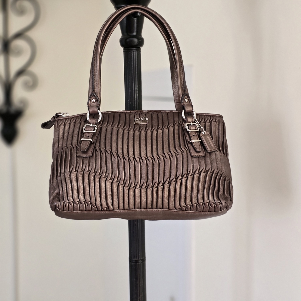 Coach Madison Pleated Leather Mini Bag